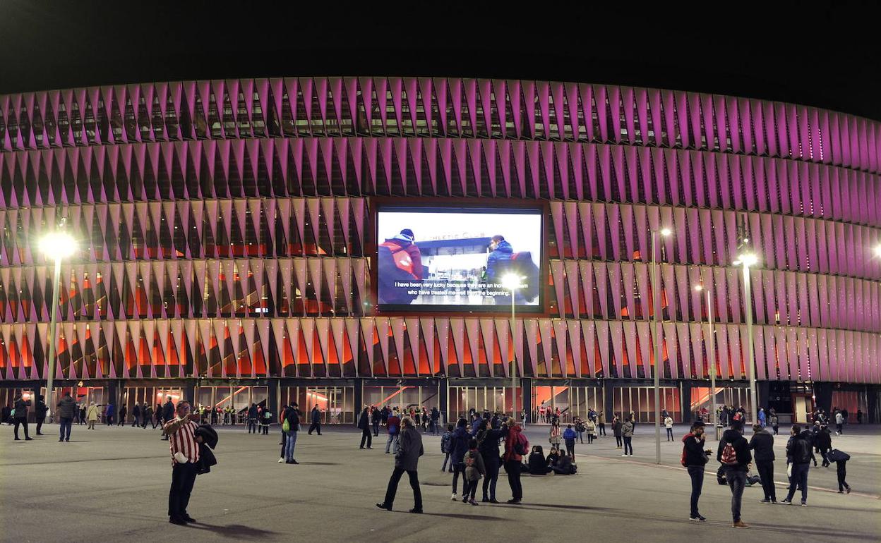 Exterior del estadio de San Mamés, que será una de las sedes de la Eurocopa 2020.