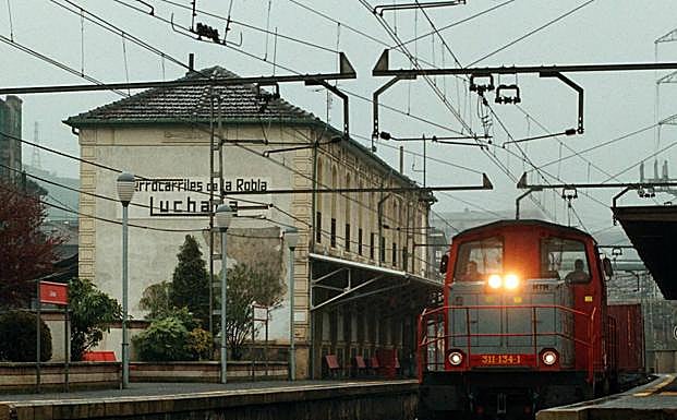 Antigua estación de La Robla en Lutxana. 