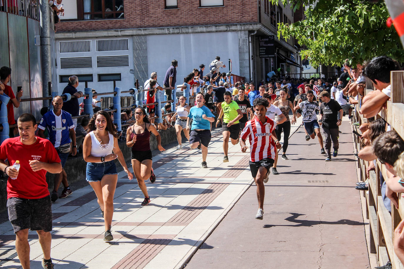 Fotos: Castellers y encierros en el &#039;Día de las morcillas&#039; en las fiestas de Llodio