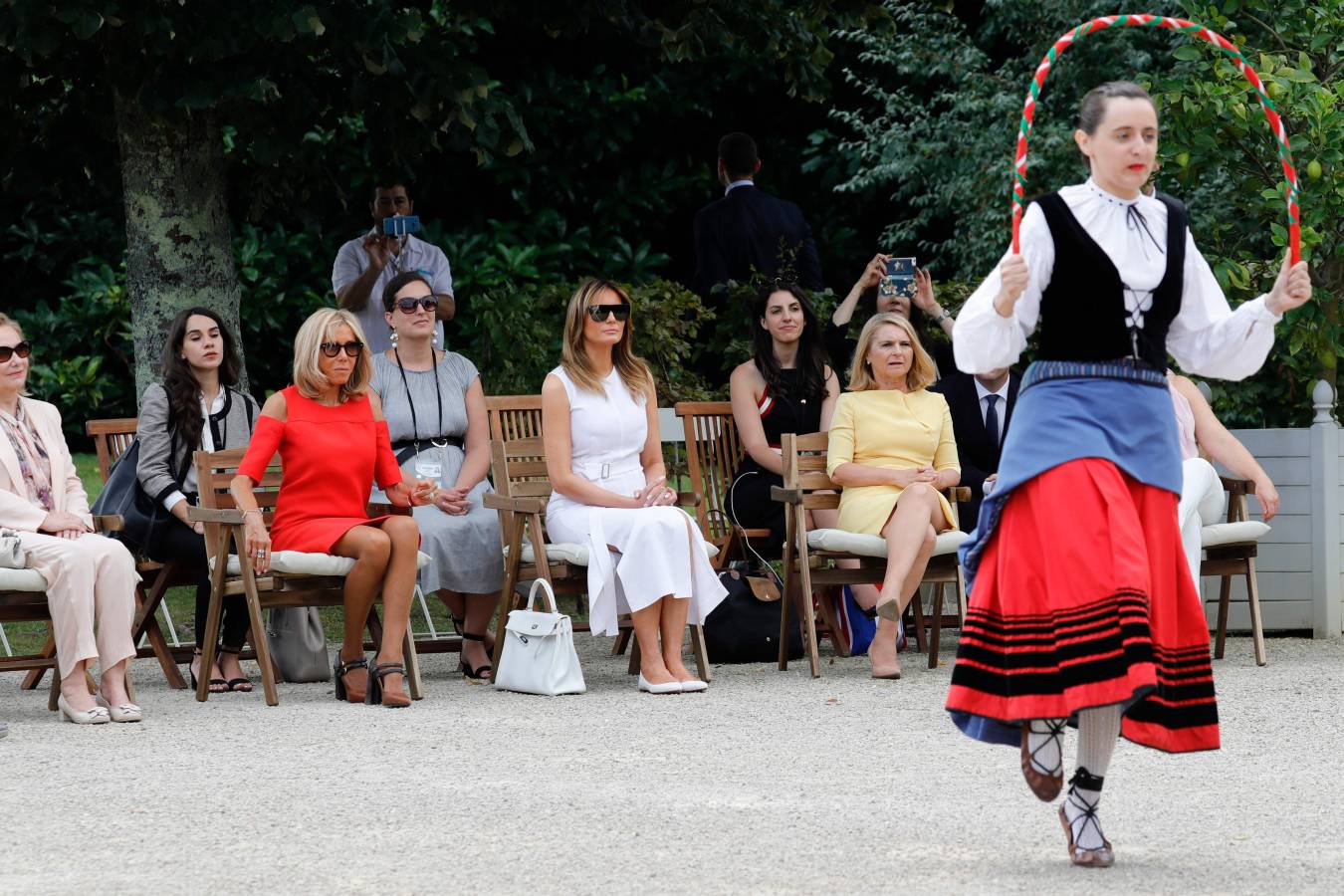 Fotos: Las primeras damas, a ritmo de aurresku y pelota en Biarritz