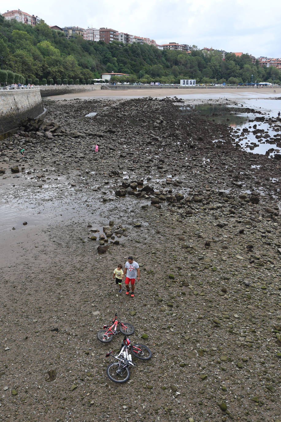 Fotos: Las mareas vivas dejan al desnudo las playas de Bizkaia
