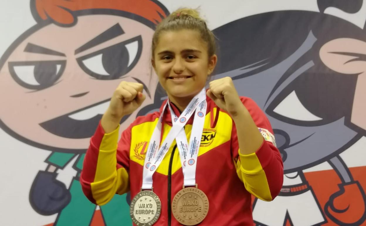 Izaro Blanco, subcampeona de Europa de Kick Boxing