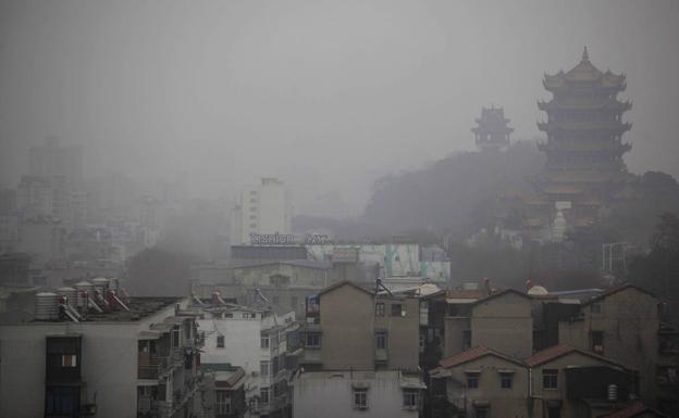 Contaminación en la localidad china de Wuhan.