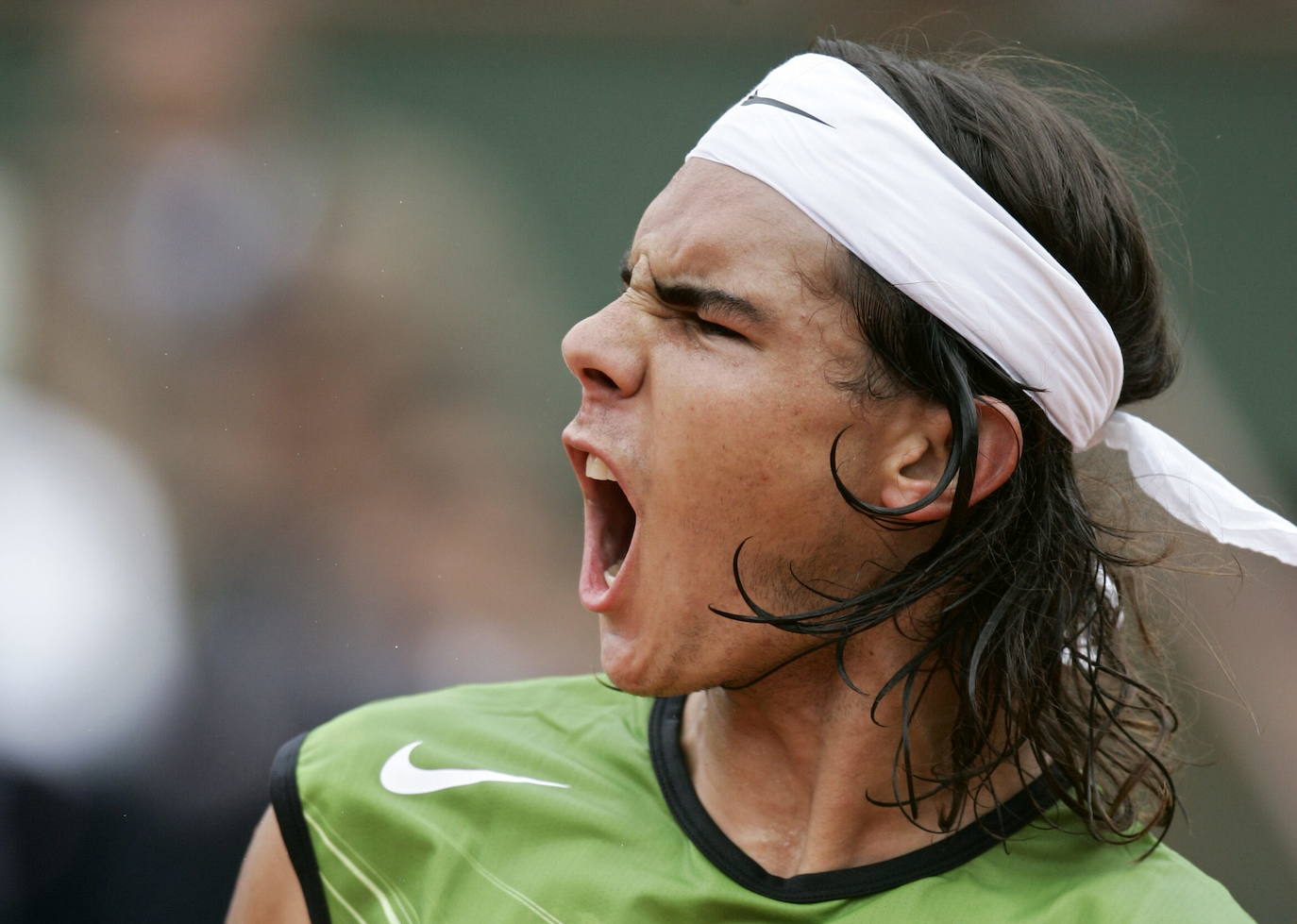 Roland Garros 2005. Su primera victoria en París fue ante Mariano Puerta.