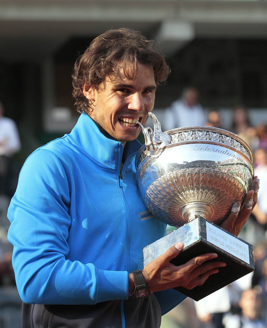 Roland Garros 2011. Su décimo grande, ante Roger Federer.