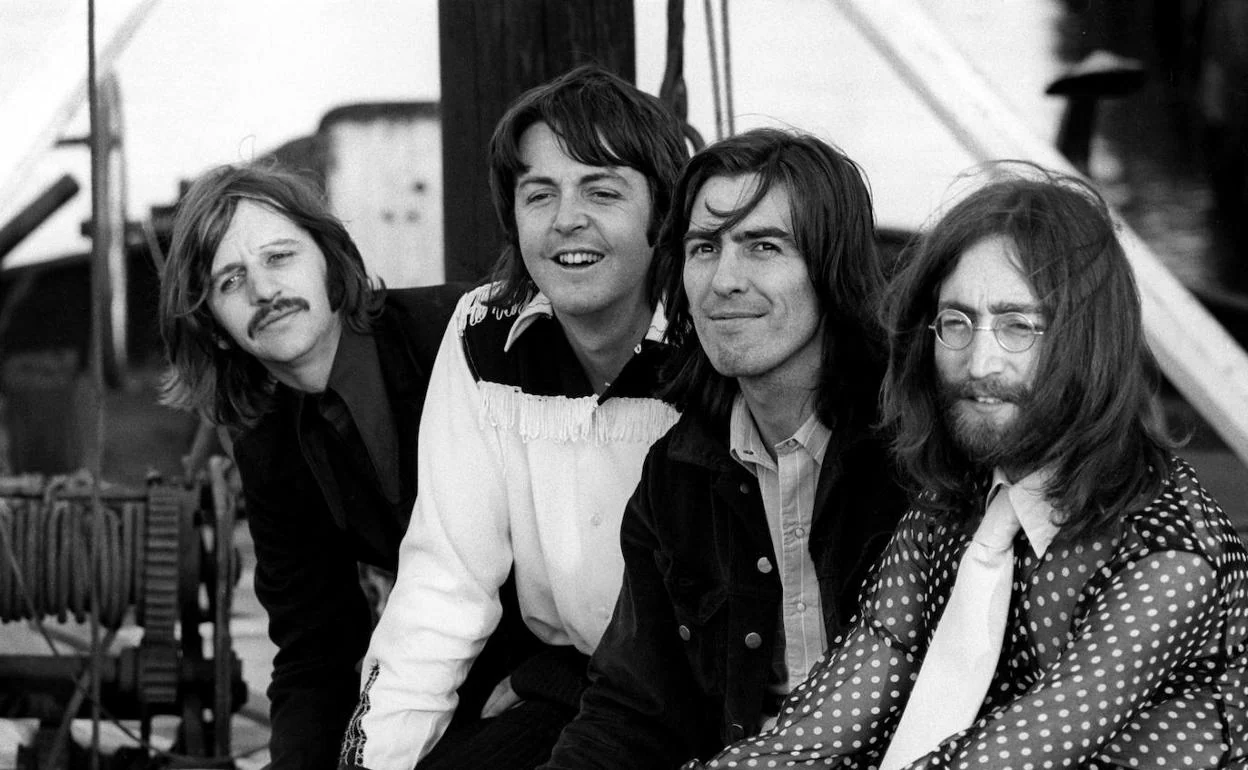 Rigo Starr, Paul McCartney, George Harrison y John Lennon, en una imagen promocional de su discográfica tomada el 9 de agosto de 1969, meses antes de la separación de The Beatles.