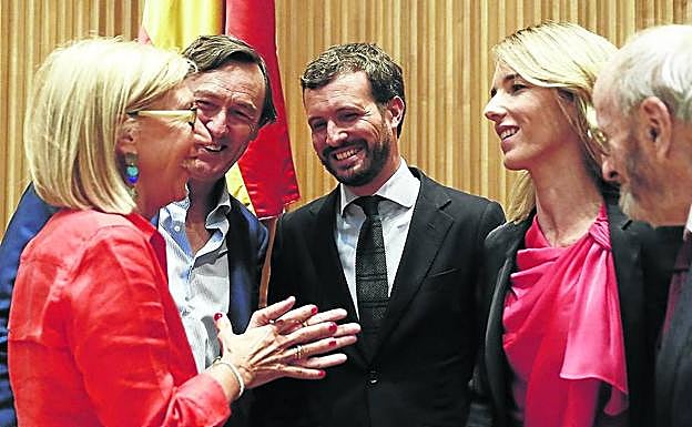El pasado jueves, en el Congreso con Hernando, Casado, Álvarez de Toledo y Álvaro Prombo