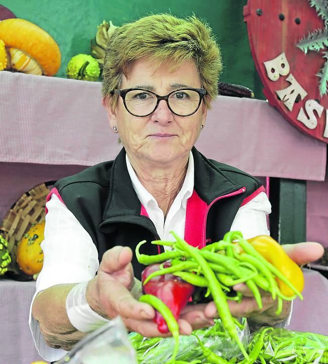 Begoña Lumbreras llevó su huerta a Muzkiz.