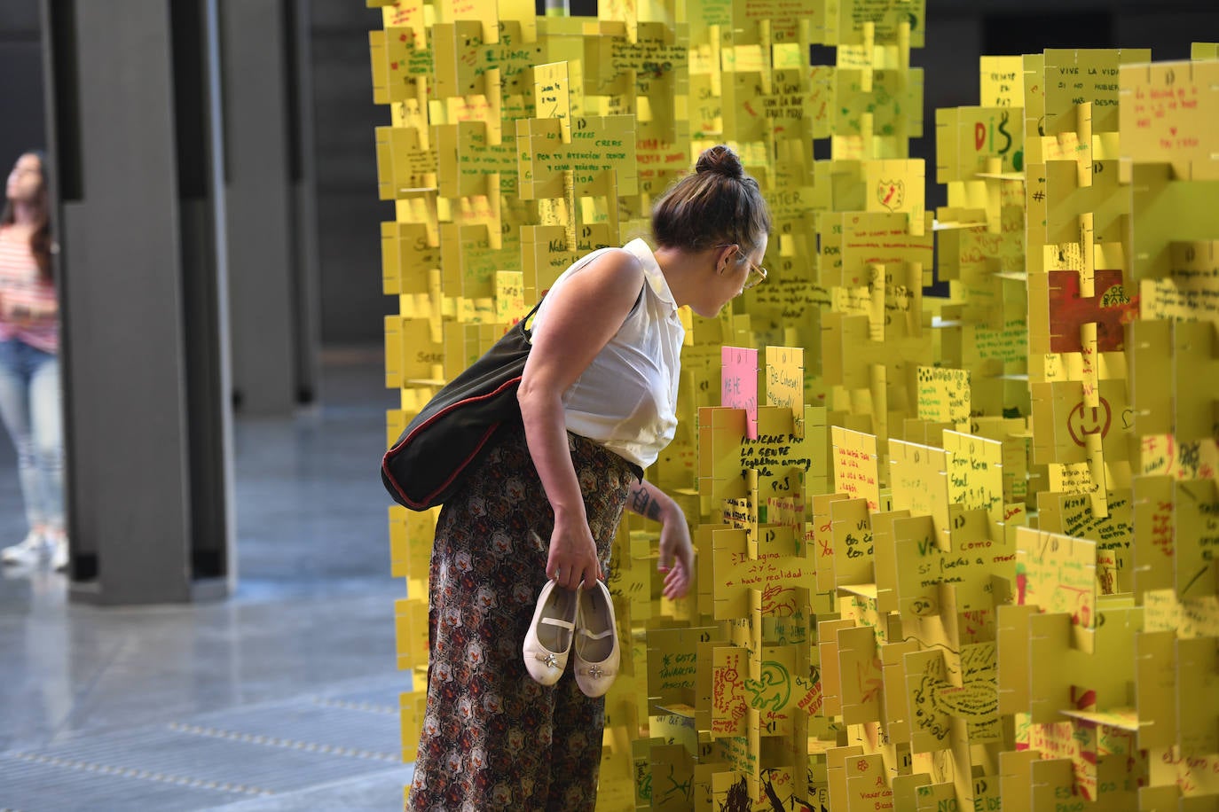 La exposición instalada en la Alhóndiga para promover la creación de ideas.