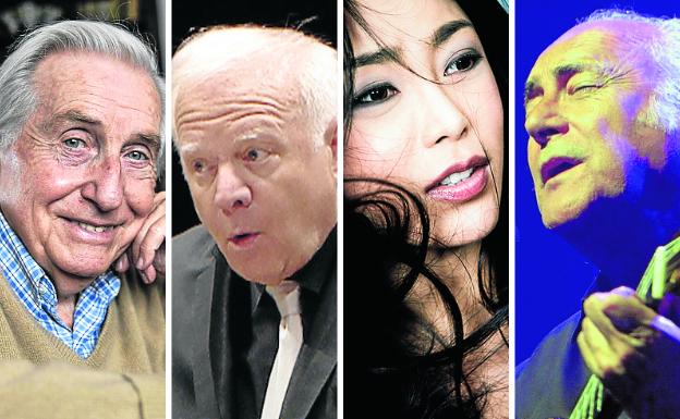 Invitados de la BOS: Joaquín Achúcarro, Leonard Slatkin, Soyoung Yoon y Amancio Prada. 