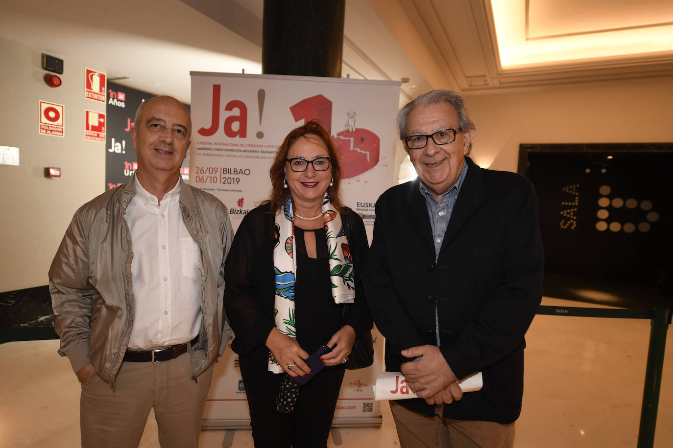 Koldo Anasagasti, Miren Agur Meabe y Alberto López Ehcevarrieta.