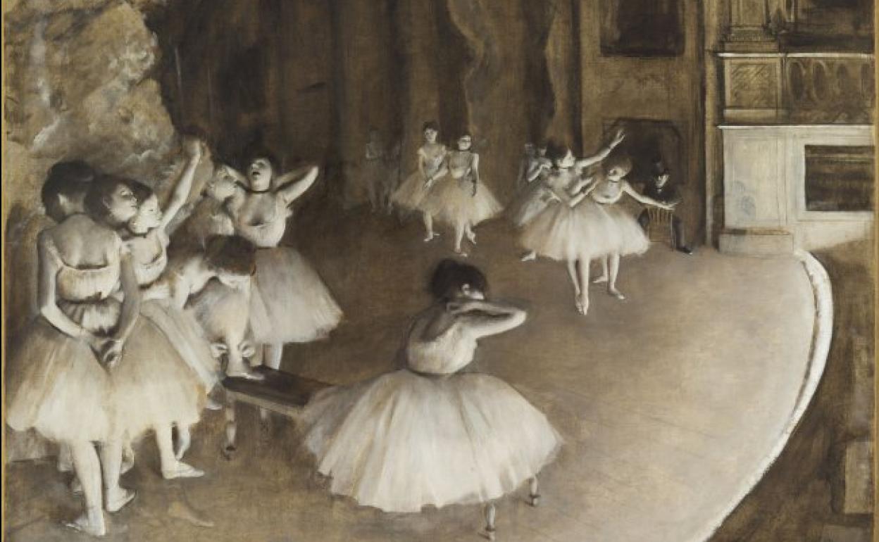 Una de las pinturas más célebres de Degas sobre el tema. Cartel de la exposición de París. 