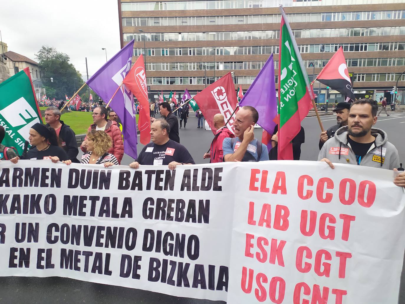 Fotos: La quinta jornada de la huelga del metal concluye con una manifestación en Bilbao