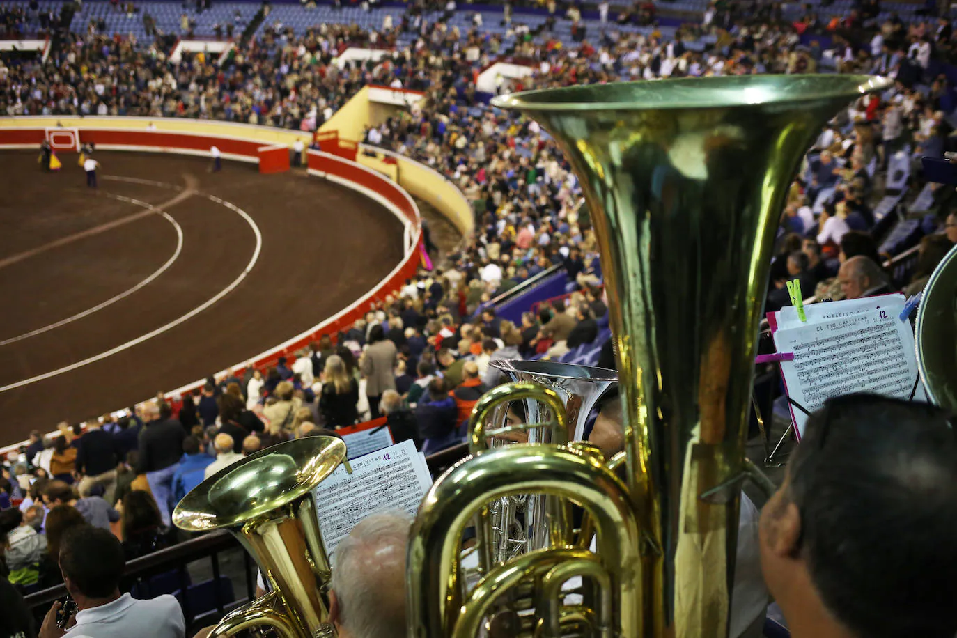 La banda de música ameniza la corrida en Vista Alegre.