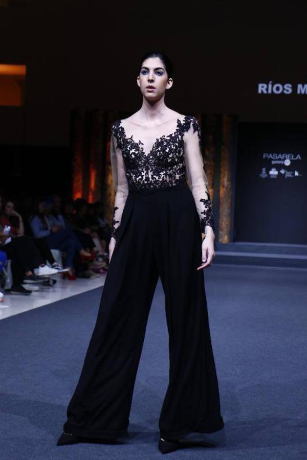 Algunas de las propuestas de La Couture, Atelier Vitoria y Ríos Moda que desfilaron por la Pasarela Gasteiz On. Ríos mostró también moda urbana.