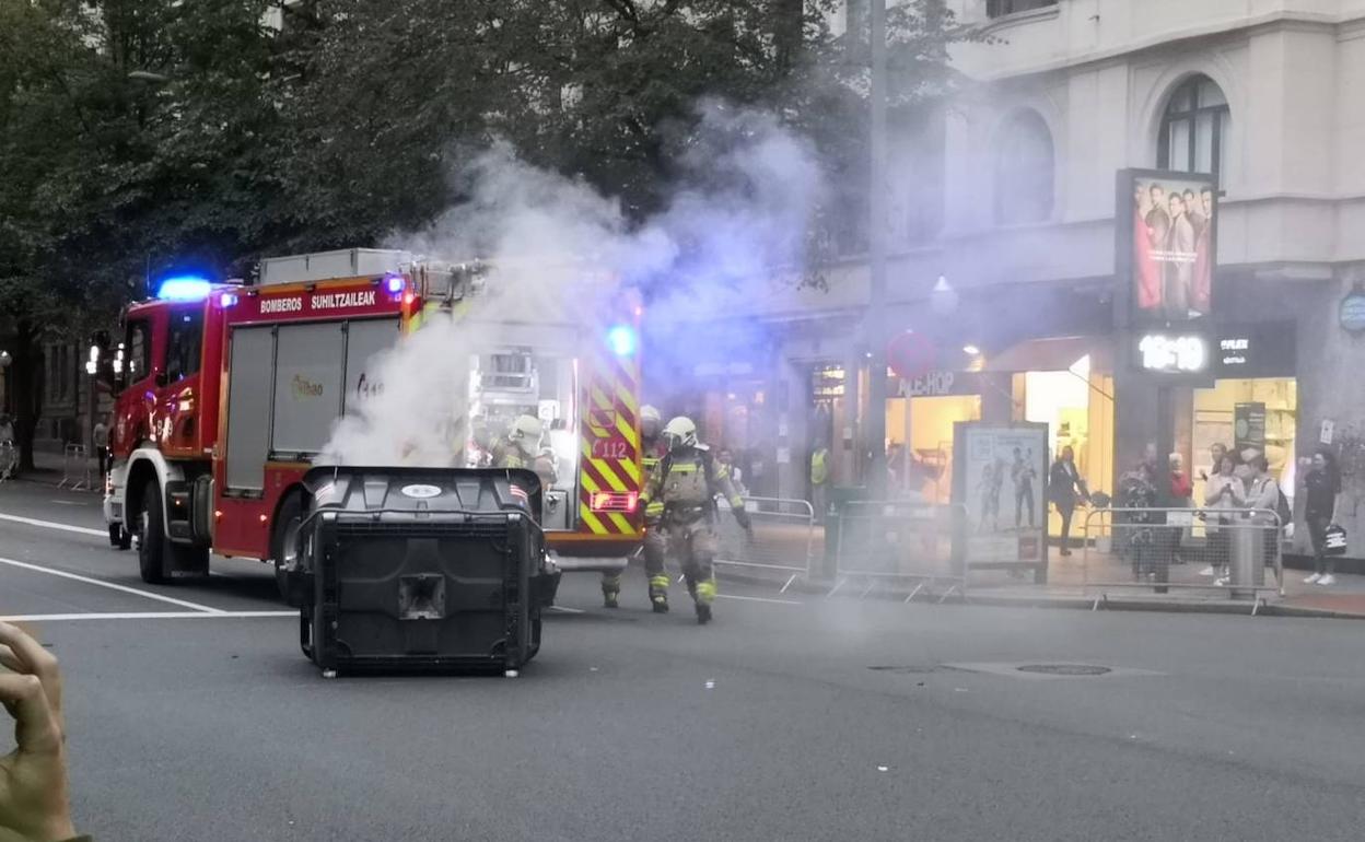 En libertad los seis detenidos en la protesta por el 'procés' en Bilbao