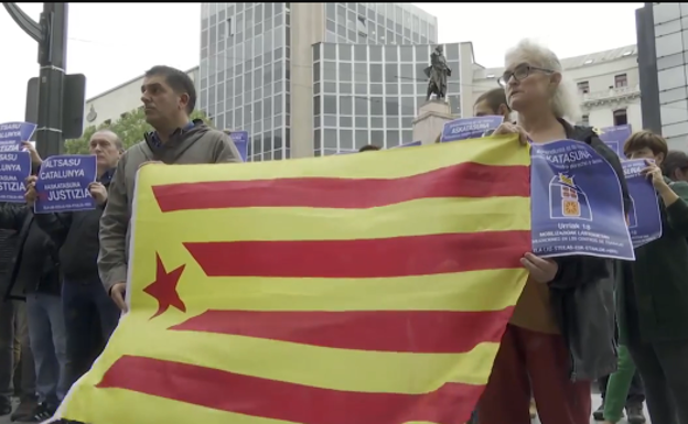 Imágenes de las movilizaciones de hoy en Bilbao. 