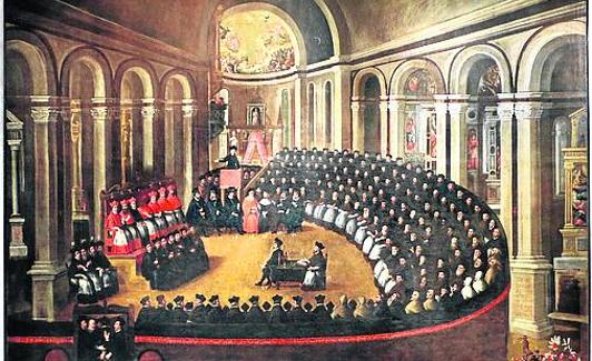 Concilio de Trento, donde se ratificó la ley del celibato.