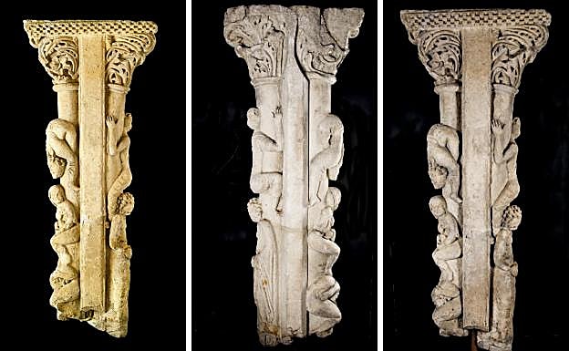 Diferentes tomas del Pilar de la Lujuria de Armentia. 