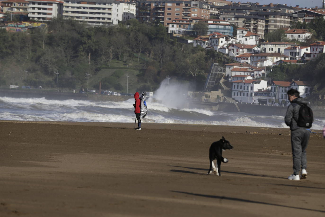 Fotos: Las imágenes del viento en Bizkaia