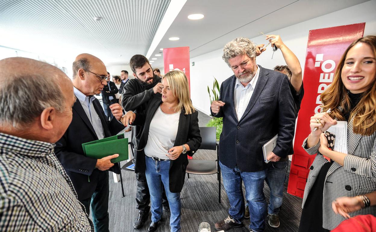 Ruiz de Pinedo, Legarda, Blanco y López de Uralde se preparan para el debate.