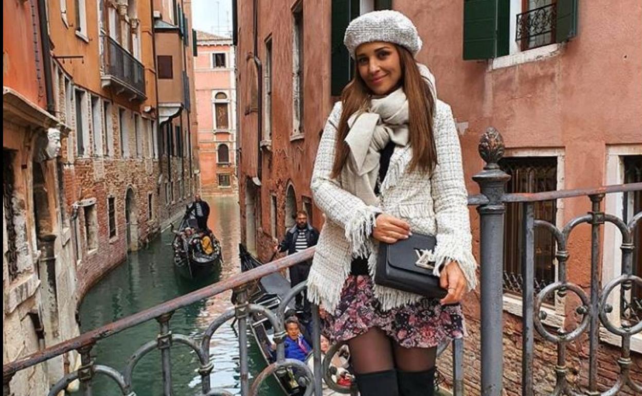 Paula Echevarría posa durante un viaje a Venecia.
