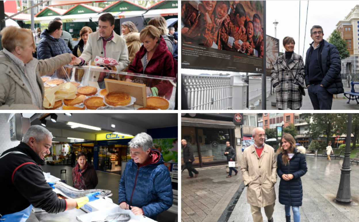 Una feria agrícola, un partido... así pasan la jornada de reflexión los candidatos por Bizkaia