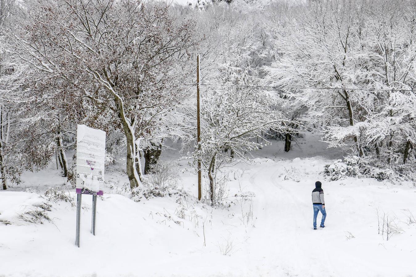 Fotos: Estampas invernales en los puertos alaveses