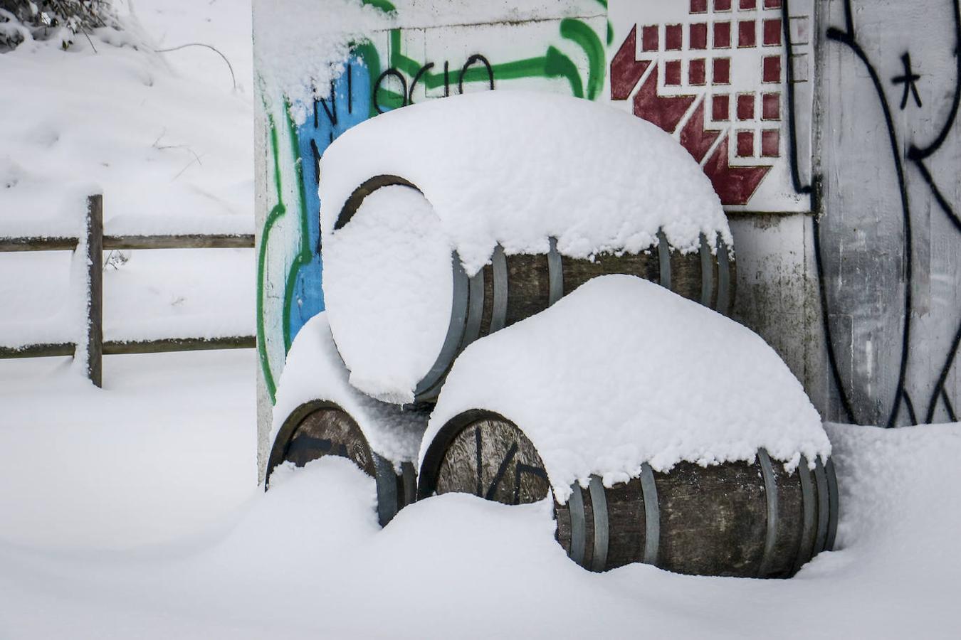 Fotos: Estampas invernales en los puertos alaveses