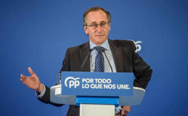 El presidente del PP vasco, Alfonso Alonso. 