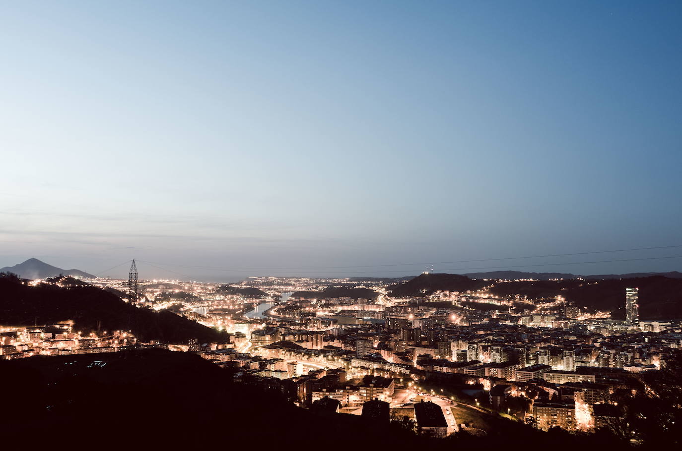 Una panorámica de noche