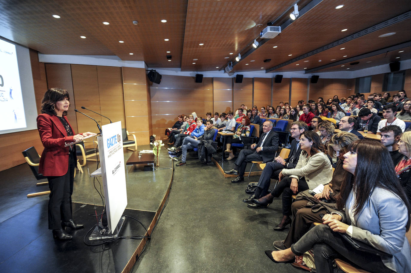 María Goti durante su intervención en Gazte Up. 