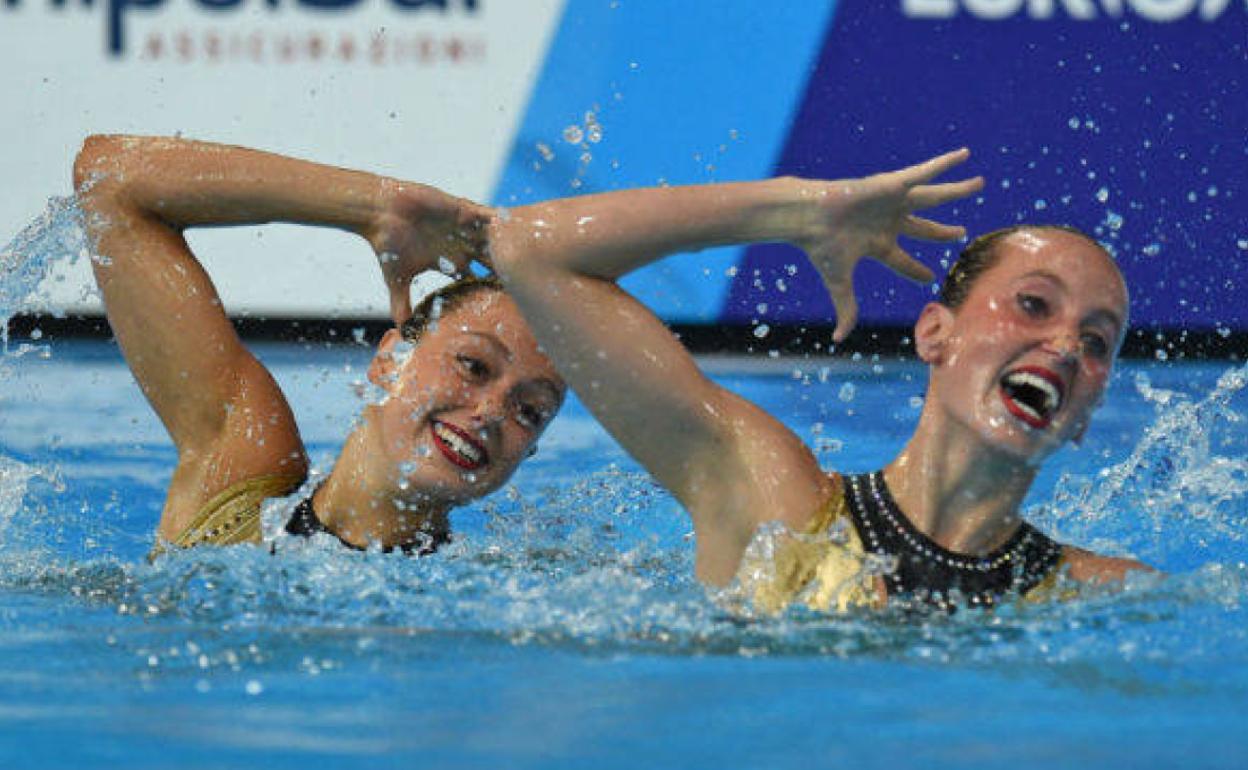 Paula Ramírez y Sara Saldaña en el Europeo del pasado año.