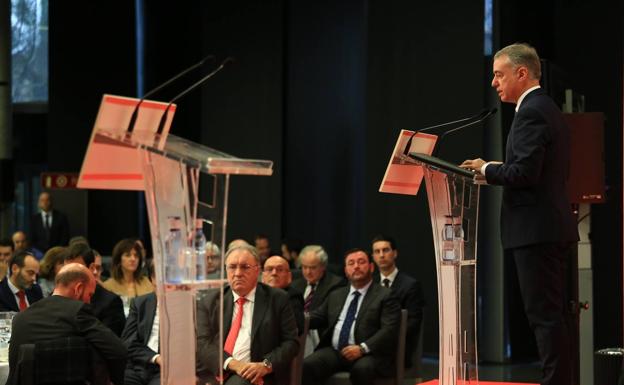 El lehendakari Iñigo Urkullu durante su intervención en el Foro Expectativas Económicas.o