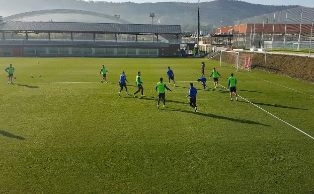 La plantilla del Athletic ha vuelto hoy a los entrenamiento. 