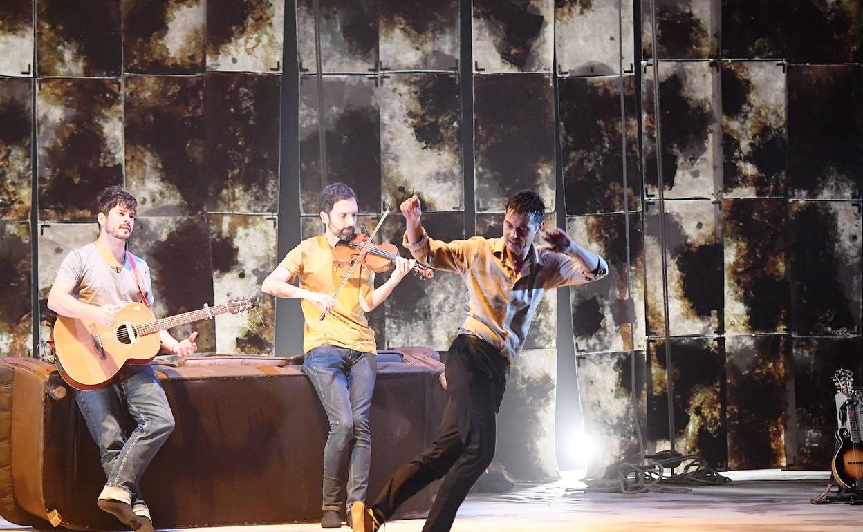 Xabi Bandini, Arkaitz Miner y Jon Maya el lunes. 