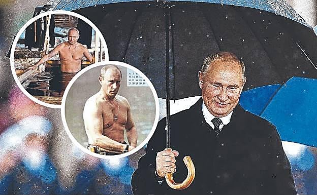 De intrépido a venerable. Un Putin risueño e inofensivo protagoniza la portada del nuevo almanaque. Atrás quedan los días de líder atlético y viril.