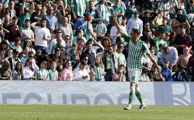 Joquín celebra un de sus goles.