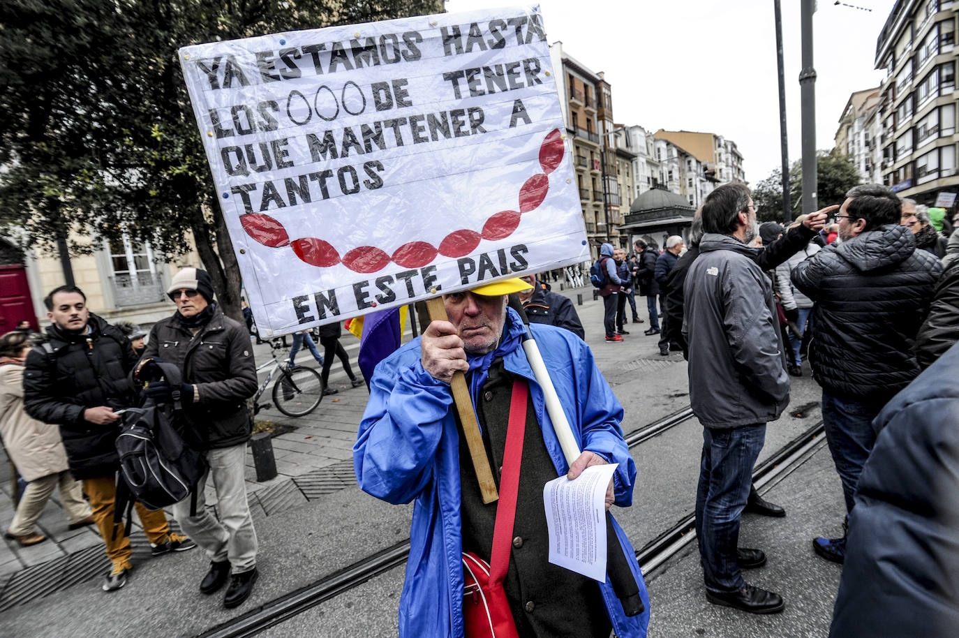 Una de las marchas ha partido desde el Palacio de Congresos Europa de Vitoria.