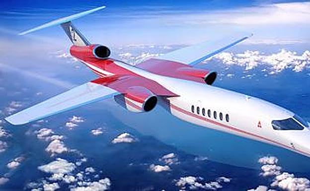 Recreación del futuro avión supersónico en el que participará Aernnova. 