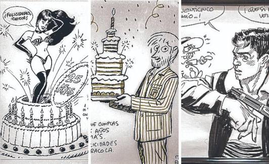 Dedicatorias de Jordi Bernet, Roca en pijama a rayas y de L'Avi. 