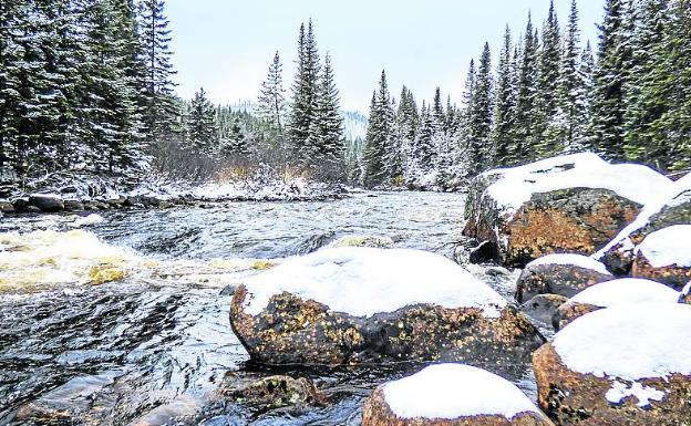 Uno de los magníficos ríos de la región canadiense de Laurentides. 