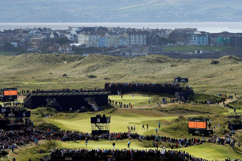 Vista general del Royal Portrush (Irlanda del norte) donde se celebra el campeonato de Golf. 20 de julio de 2019.