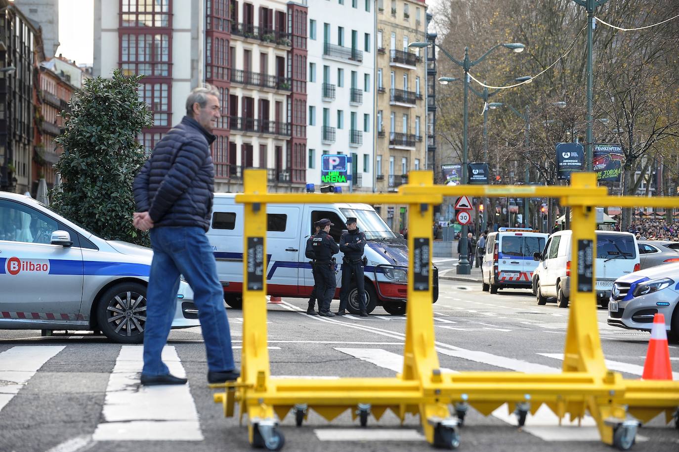 Medidas de seguridad en los alrededores del Arenal.