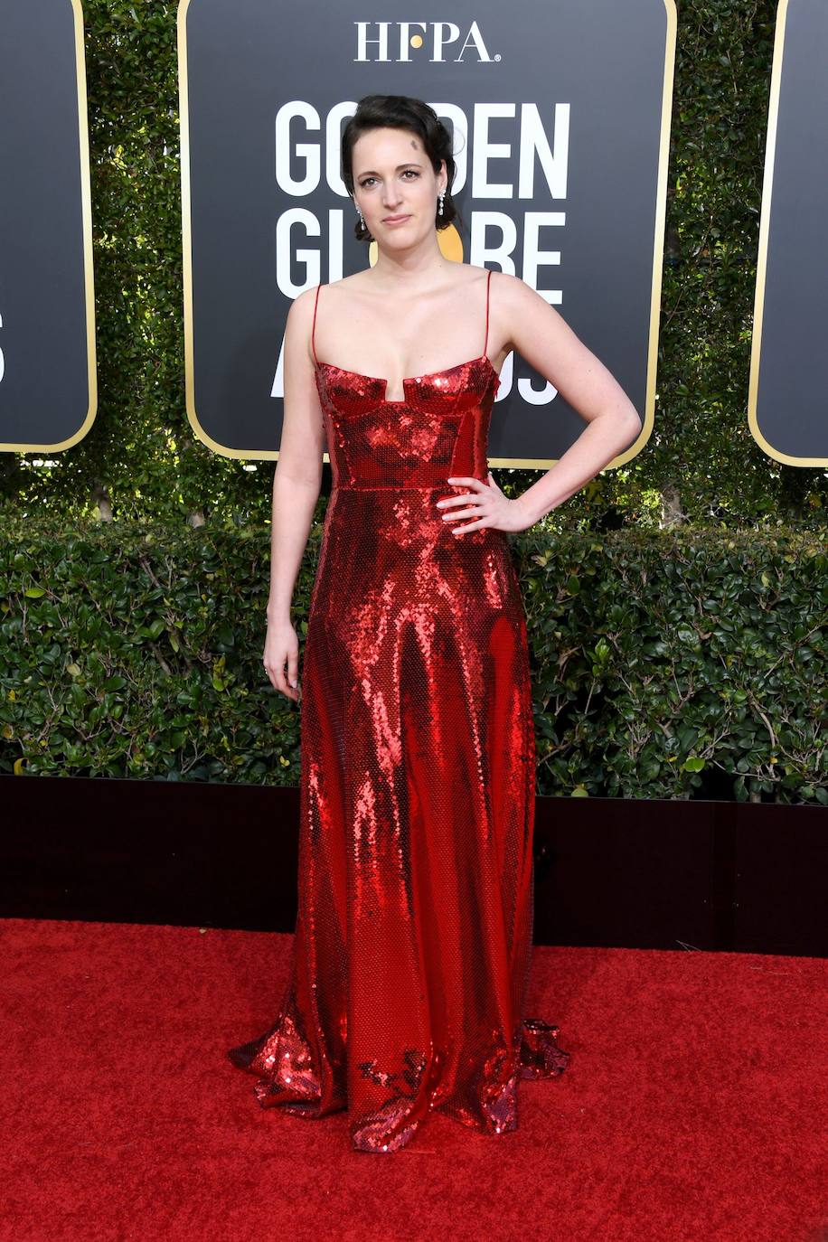 Phoebe Waller Bridge en los Globos de Oro 2019 