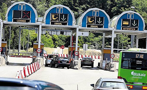 Imagen de archivo del peaje de los túneles de Artxanda.