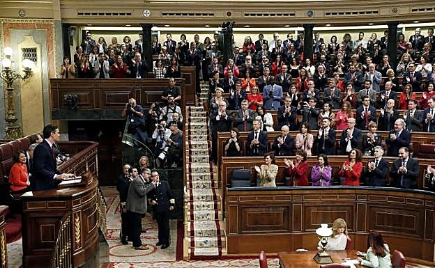 Pedro Sánchez, durante su intervención de este martes en el Congreso.