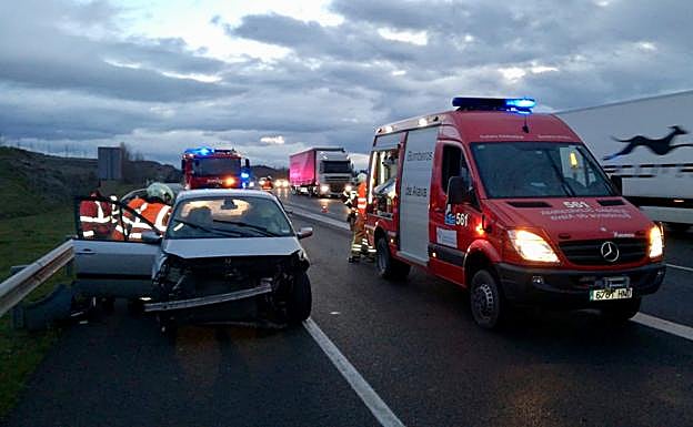 El accidente se ha producido en la A-1, en Iruña de Oca.