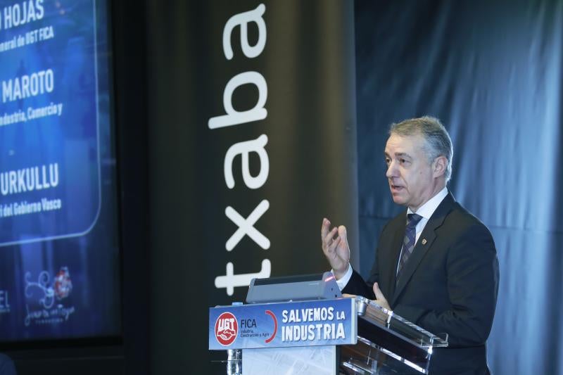 Urkullu, en las jornadas organizadas el jueves por UGT en Vitoria. 