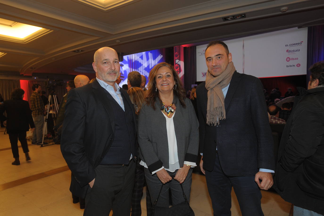 Isidoro Beltrán de Heredia, Carmen Manrique y Carlos Sergio.